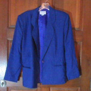 NAVY BLUE LINED JACKET by HABERDAS-HER